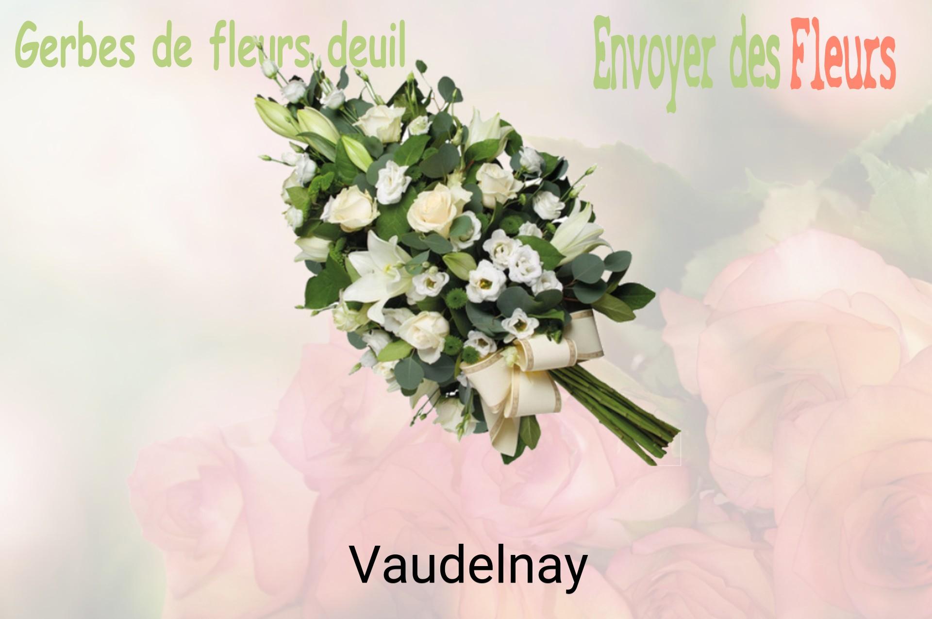 Gerbe de fleurs de deuil livrée à Vaudelnay